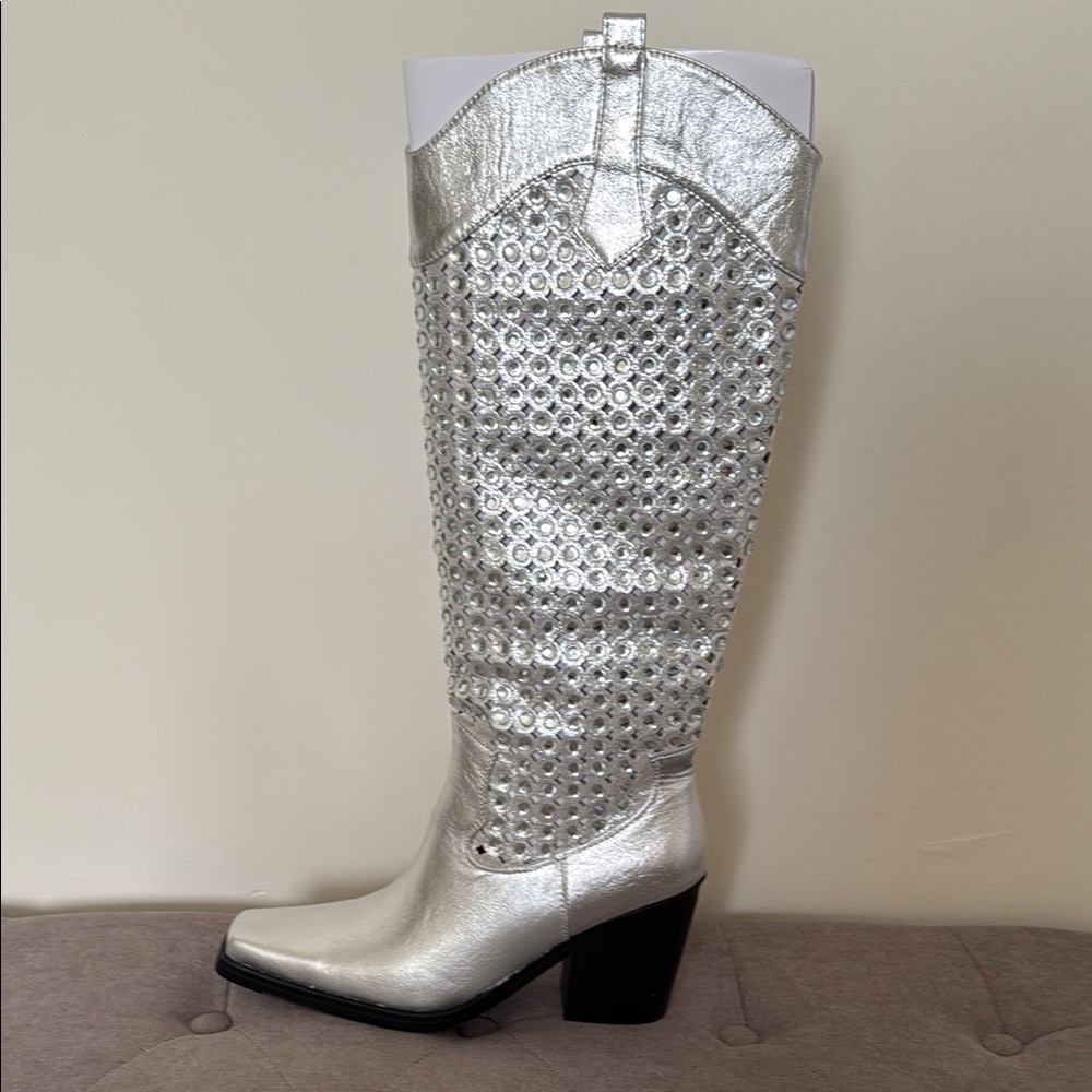 Silver Studded Women's Boots